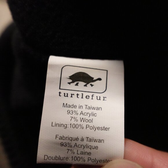 Turtle Fur Fleece-Lined Knit Beanie Unisex One Size Gray Black Winter Hat - Picture 5 of 8